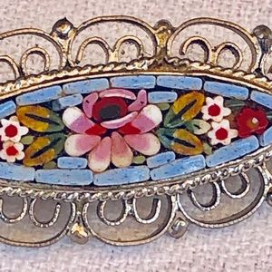 vintage Italian mosaic pin Meticulously crafted